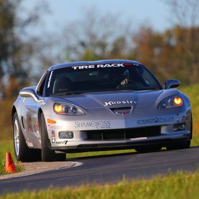 The Strano Parts Corvette on track. Borg Motorsports manufactures great products for the C6 and C6 Z06.