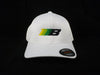 Borg Motorsports color logo white hat, front view.