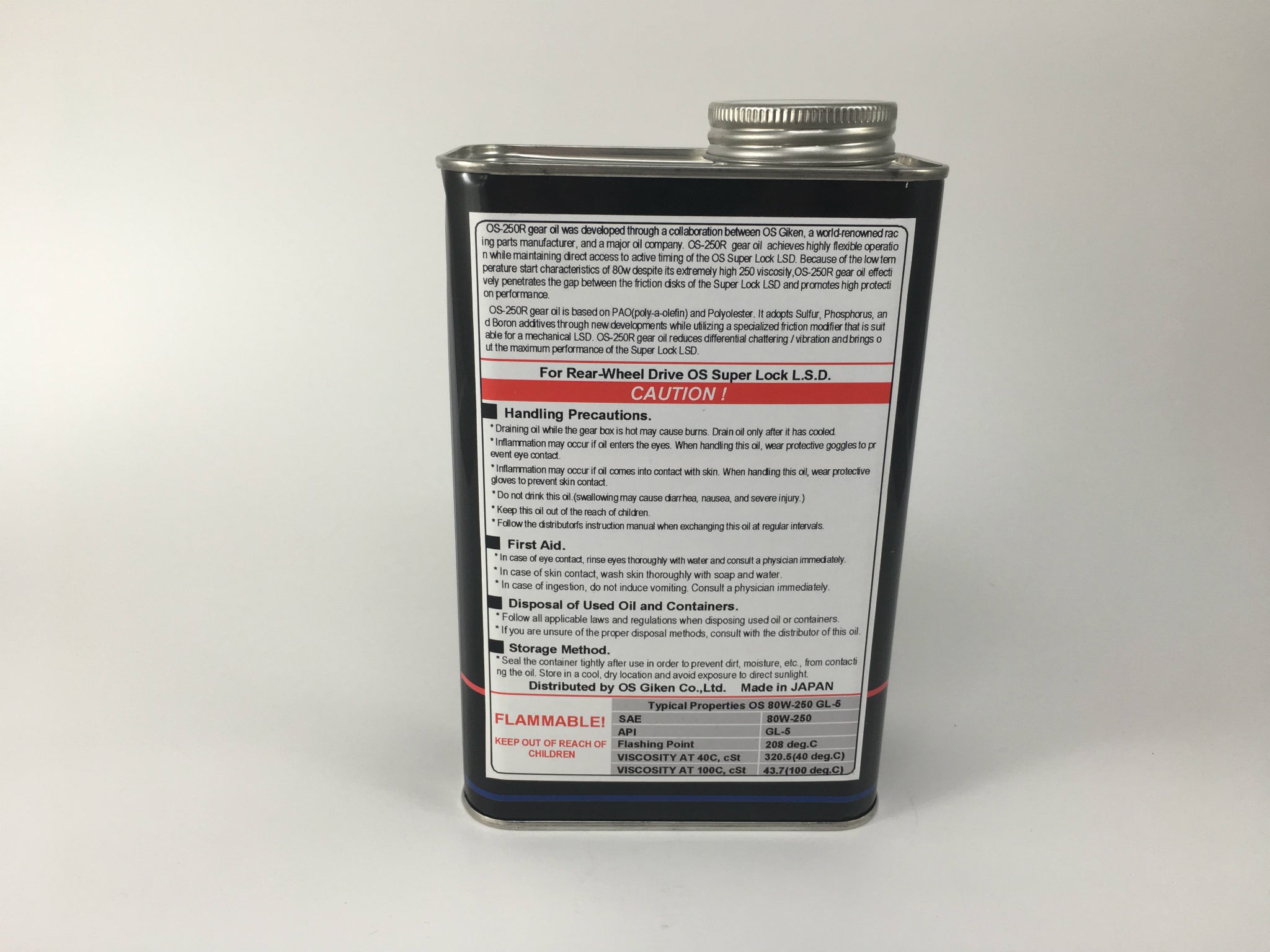 OS Giken Differential Fluid 80W250 Gear Oil Motorsports
