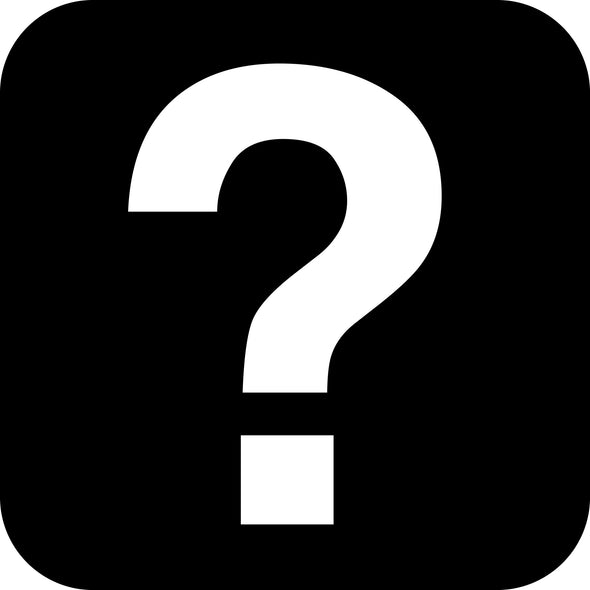 Large question mark to designate a custom order product.